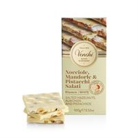 Venchi Tavoletta Nocciole Mandorle & Pistacchi Salati Bianco gr.100