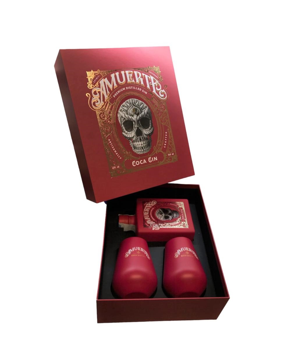 Amuerte Coca Leaft Gin Red Gift Pack cl.70 - Gin - Beccafico Drink Store