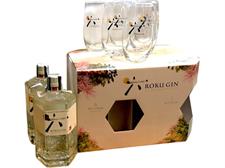 Roku Gin Gift Box 2 Bottiglie cl.70 + 6 Bicchieri Roku