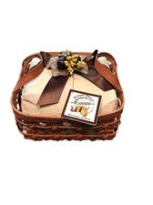 Flamigni Panettone Marron Glacè Kg.1 in Cesto Pelle