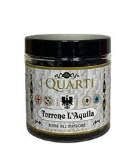 Torrone L'Aquila Quarti Bianco Mandorla e Cioccolato Fondente gr.250