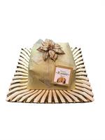 Flamigni Piatto in Ceramica con Panettone Glassato gr.750 Oro