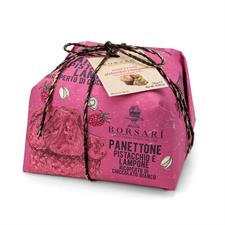 Borsari Panettone Lamponi Pistacchi Cioccolato Bianco gr.750