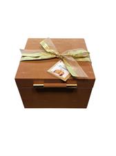 Flamigni Panettone Glassato in Cappelliera in Pelle gr.750 Linea Oro