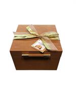 Flamigni Panettone Glassato in Cappelliera in Pelle gr.750 Linea Oro