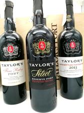 Taylor's Cassetta Legno Porto 3 bt.Product of Portugal