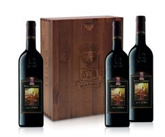 Banfi Cassetta 3 Bottiglie Brunello di Montalcino 3 x 75 Legno Scuro