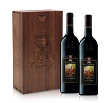 Banfi Cassetta 2 Brunello di Montalcino cl.75 x 2 Legno scuro